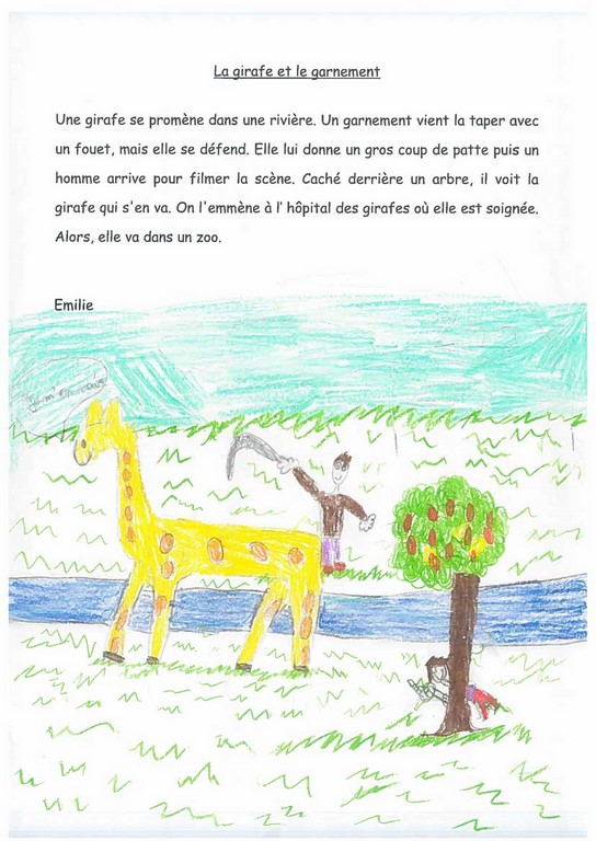 la girafe et le garnement