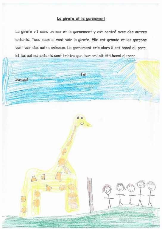 la girafe et le garnement