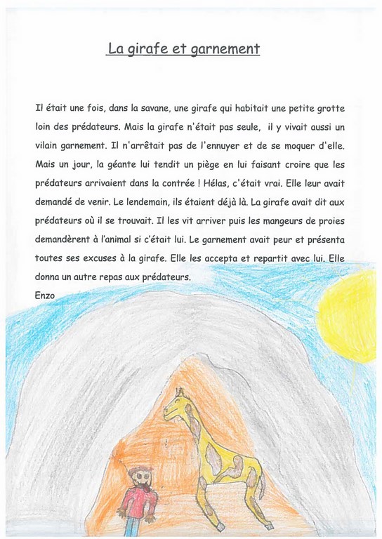 la girafe et le garnement