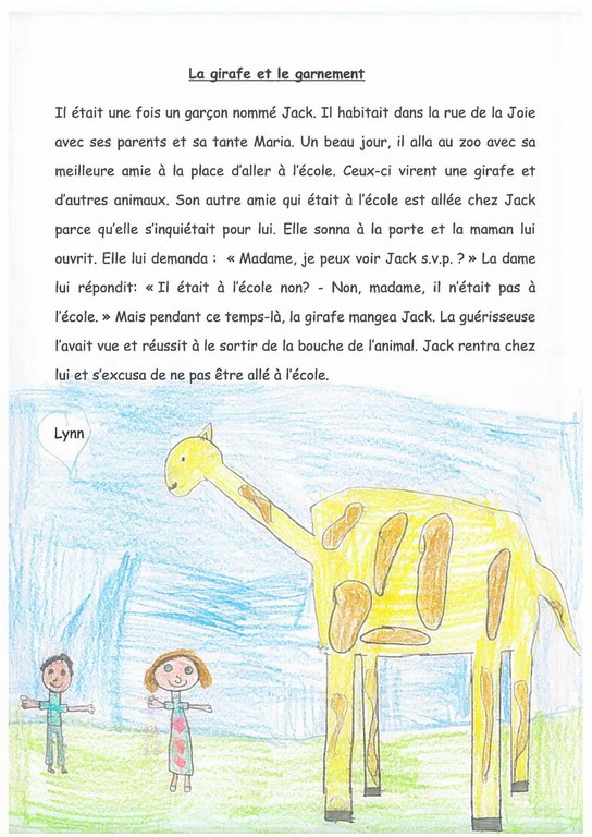 la girafe et le garnement