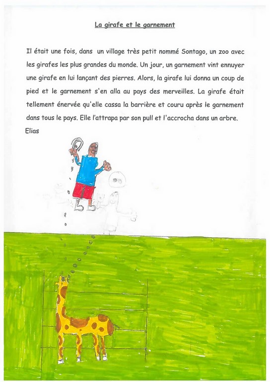 la girafe et le garnement