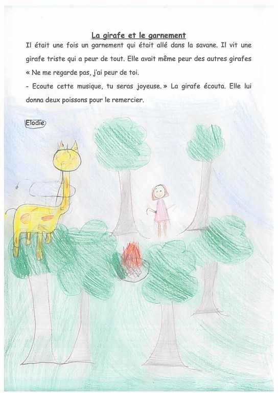 la girafe et le garnement