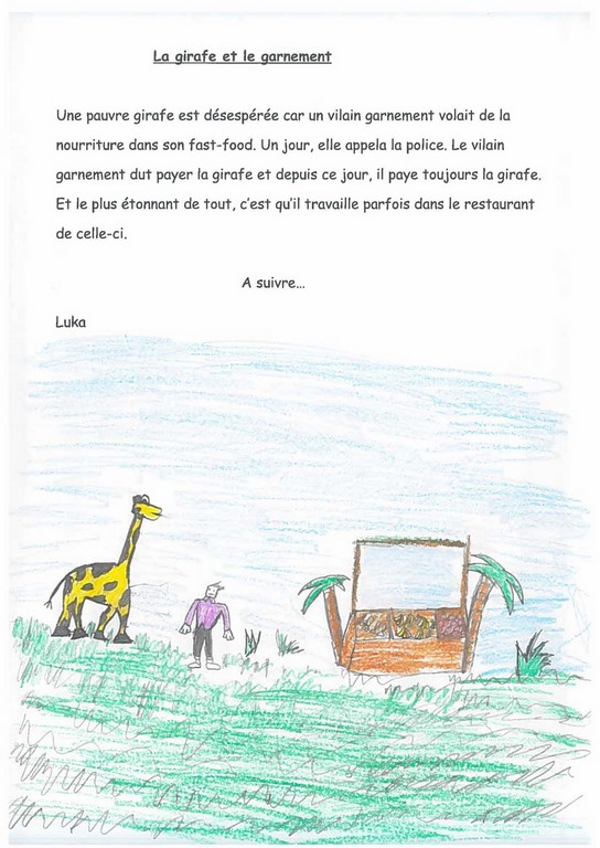 la girafe et le garnement