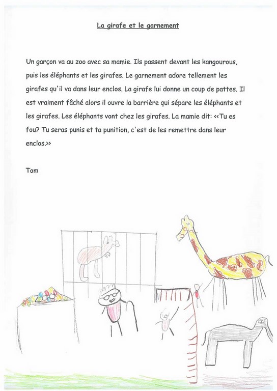 la girafe et le garnement